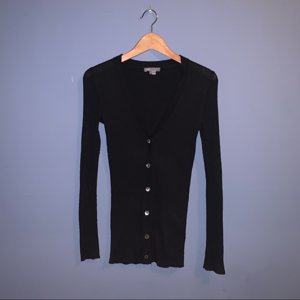VINCE Ribbed Cardigan Sweater Size Small